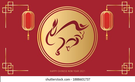 happy chinese new year 2021 background , Vector illustration EPS 10