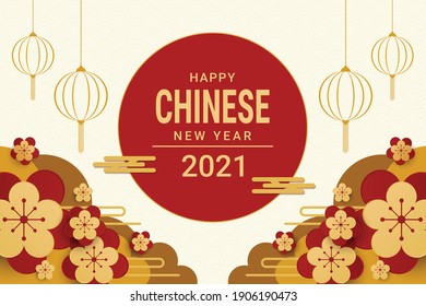 happy chinese new year 2021 banner design . vector illustration