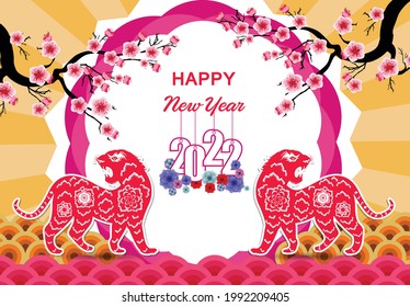 Happy Chinese new year 2022 - year of the Tiger.