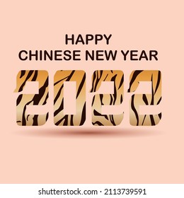 HAPPY Chinese New Year 2022. typography art design, card, poster, banner. The symbol of the year 2022 is the tiger. Chinese zodiac. Happy New Year and Year of the Tiger Symbol