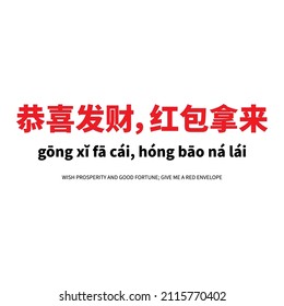 Happy chinese new year 2022 greeting text in chinese character calligraphy with the meaning Literal translation in english as : Happy New Year. vector file