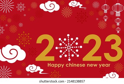 Happy chinese new year 2023 year of the rabbit zodiac sign 