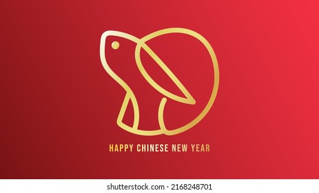 Happy Chinese new year 2023 , year of the rabbit and Asian elements on red background, for online content, illustration Vector EPS 10