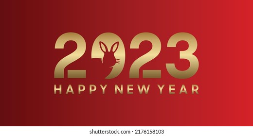 Happy chinese new year 2023 year of the zodiac sign rabbit,