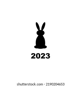 Happy Chinese New Year 2023 year of the rabbit. Chinese characters mean Rabbit. Design element for greetings card, flyers, invitation, poster, brochure, banner, calendar, social media, screensaver