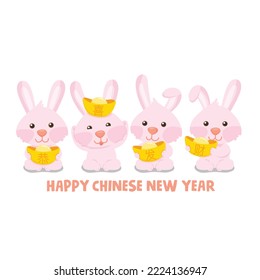 Happy Chinese New Year 2023. Celebreate Rabbit Year.