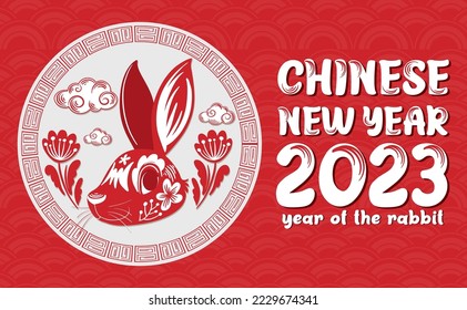 Happy Chinese New Year 2023 Background Design illustration