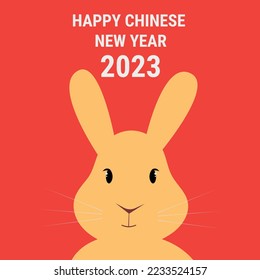 Happy Chinese New Year 2023 Background Design, korea, 2023, chinese, japan, asian poster with rabbit