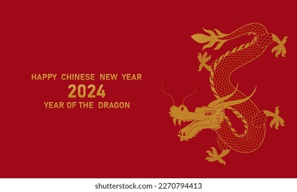 Feliz año nuevo chino 2024. Signo de Zodiac. Año del Dragón. Nuevo año de fondo.Vector