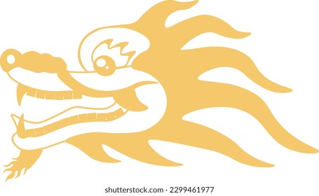 Happy chinese new year 2024 zodiac sign dragon - vector illustration