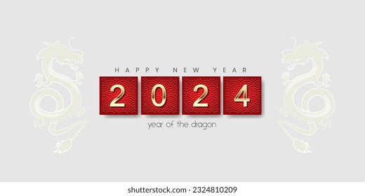 Happy Chinese New Year 2024 , Year of the Dragon , zodiac (Translate : Chinese New Year)