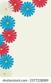 Happy Chinese New Year 2024, Capricorn zodiac sign with flowers.