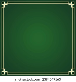 Happy Chinese new year 2024. Chinese new year banner with circle for show product. Greeting card. China frame with lantern on green background.