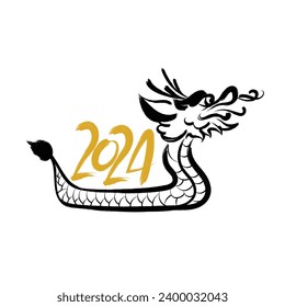 Happy Chinese new year 2024 the dragon zodiac sign