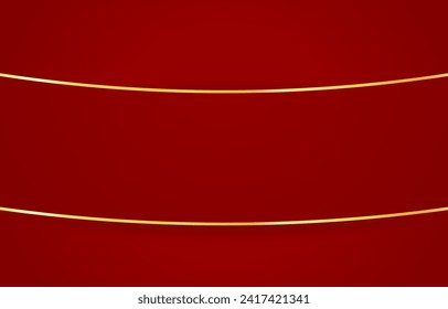 Happy Chinese new year 2024. Chinese new year banner for show product. Greeting card. China frame with lantern on red background.