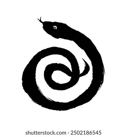 Happy Chinese new year 2025 the snake zodiac sign. Japanese new year 2025 the snake zodiac sign. 