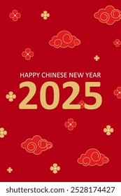 Happy Chinese new year 2025. year of the Snake. Vector banner