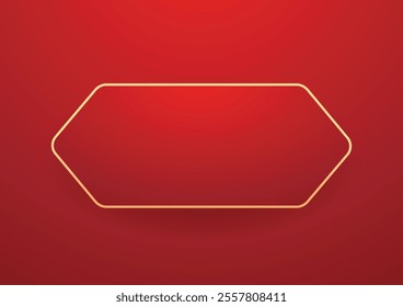 Happy Chinese new year 2025. Chinese new year banner for show product. Greeting card. China frame with lantern on red background.