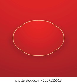 Happy Chinese new year 2025. Chinese new year banner for show product. Greeting card. China frame with lantern on red background.