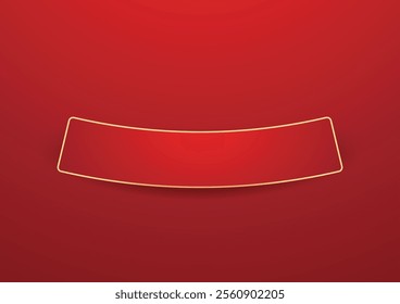 Happy Chinese new year 2025. Chinese new year banner for show product. Greeting card. China frame with lantern on red background.