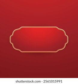 Happy Chinese new year 2025. Chinese new year banner for show product. Greeting card. China frame with lantern on red background.