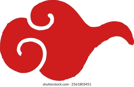 Happy Chinese new year 2025 clip art. Year of the snake with Chinese pattern, gold hanging lantern, fan, envelope