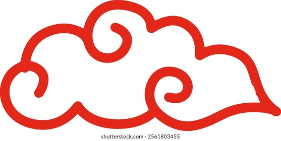Happy Chinese new year 2025 clip art. Year of the snake with Chinese pattern, gold hanging lantern, fan, envelope