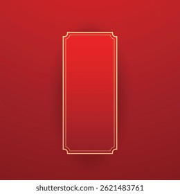 Happy Chinese new year 2026. Chinese new year banner with circle for show product. Greeting card. China frame with lantern on red background.