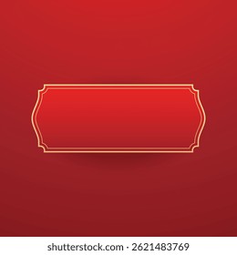 Happy Chinese new year 2026. Chinese new year banner with circle for show product. Greeting card. China frame with lantern on red background.