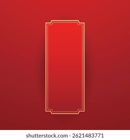 Happy Chinese new year 2026. Chinese new year banner with circle for show product. Greeting card. China frame with lantern on red background.