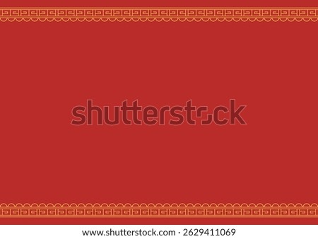 Happy Chinese new year 2026. Chinese new year banner for show product. Greeting card. China frame with lantern on red background.
