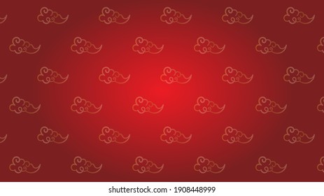 Happy Chinese New Year background with cloud patten background