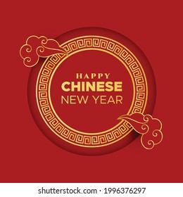 Happy chinese new year background typography