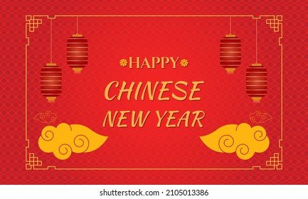 Happy Chinese new year background with traditional Asian concept for greeting card,banner, posters.
