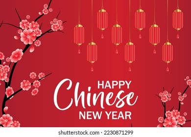 Happy Chinese new year Background and beautiful template 