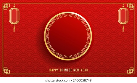 Happy Chinese New Year background, year of the dragonม Chinese style background on Chinese New Year's Day , Flat Modern design , illustration Vector EPS 10 