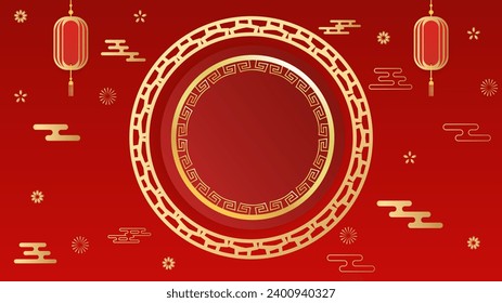 Happy Chinese New Year background, year of the dragonม Chinese style background on Chinese New Year's Day , Flat Modern design , illustration Vector EPS 10 