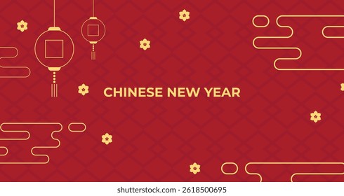 Happy Chinese new year. Chinese new year banner design vector