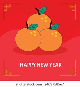Happy Chinese new year festival. Year of the dragon. red, gold and white colors. Cartoon Vector illustration design for Poster, Banner, Greeting, Card, Flyer, Cover, Post. Chinese dragon. February 10.