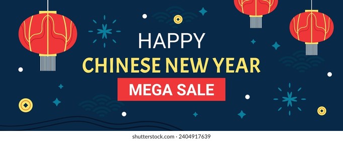 Happy Chinese new year festival. Year of the dragon. red, gold and white colors. Cartoon Vector illustration design for Poster, Banner, Greeting, Card, Flyer, Cover, Post. Chinese dragon. February 10.