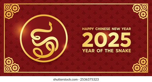 Happy Chinese New Year. Great for cards, banners, posters, social media and more. Red background. 
