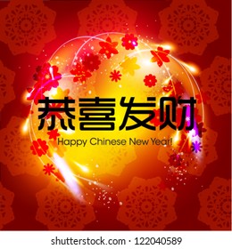 Happy Chinese New Year Greeting Card Vector Design