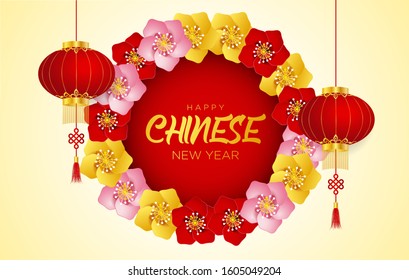 Happy chinese new year greeting card