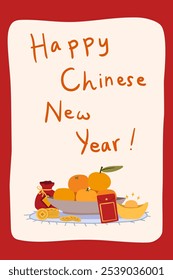 Happy chinese new year greeting card, invitation card, posters or flyers set. Happy Lunar new year. Chinese new year banner social media post.