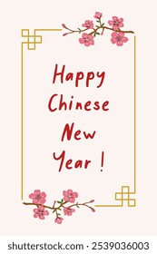 Happy chinese new year greeting card, invitation card, posters or flyers set. Happy Lunar new year. Chinese new year banner social media post.