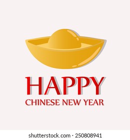 Happy Chinese New Year Greetings card, Chinese money,Vector illustration