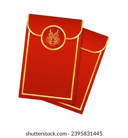 Happy Chinese new year pack 2024 the dragon zodiac sign. Lantern, Asian elements gold. Happy new year 2024 year of the dragon. Dragon head logo. 