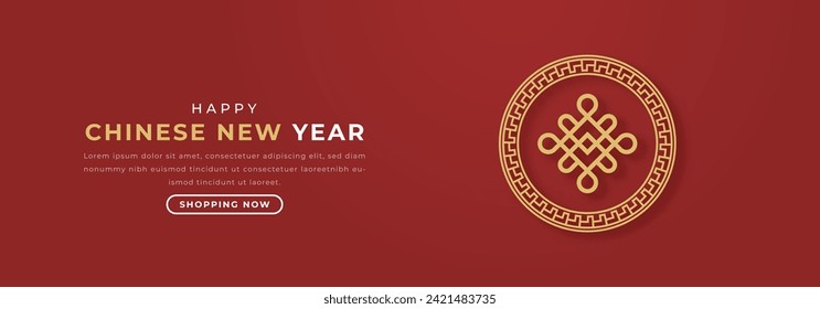 Happy Chinese New Year Paper cut style Vector Design Illustration for Background, Poster, Banner, Advertising, Greeting Card