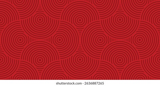 Happy Chinese new year pattern seamless vector. Wallpaper with chinese wave pattern on red background. Modern luxury oriental illustration for cover, banner, website, decor.