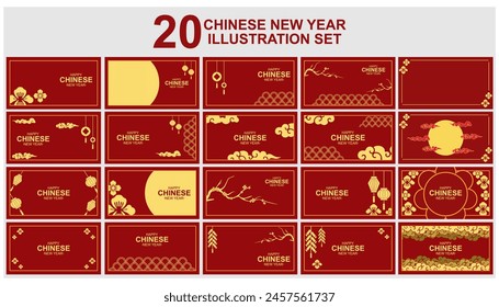 Happy Chinese new year rabbit design Japanese, Korean, Vietnamese lunar new year. Vector illustration and banner concept for cover, card, poster, banner. Chinese zodiac Dragon symbol.